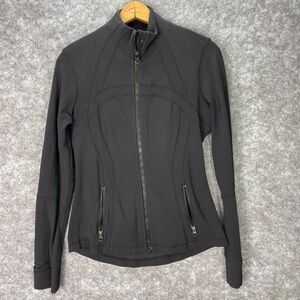 Lululemon Jacket Womens 8 Black Define Luon Full Zip Athletic Thumbholes Yoga
